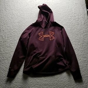 Under Armour Storm1 Hoodie Womens Medium Purple Fleece Pullover Kangaroo Pocket